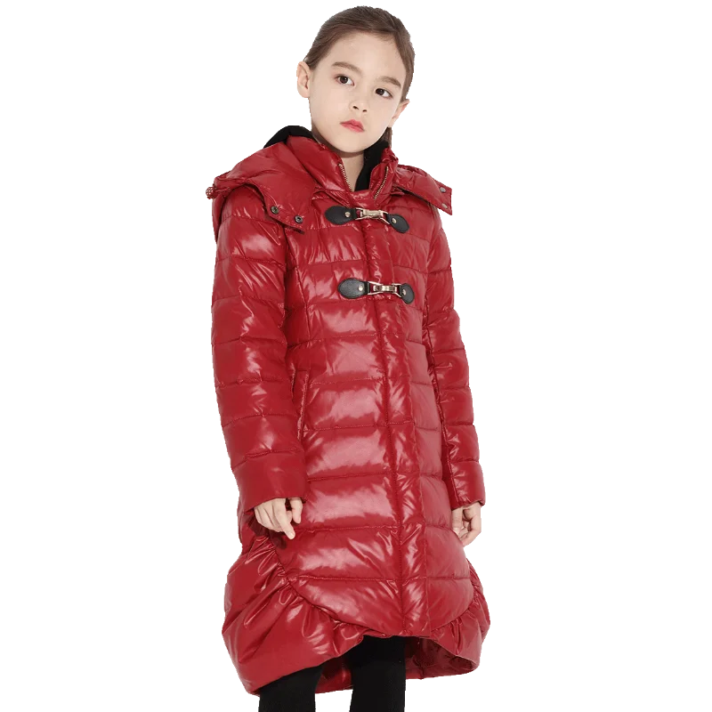 

Children's Clothing Girls' Fashion down Jacket Thicken Waist Hugging Big Kid Winter White Duck down Warm Jacket Big Kid