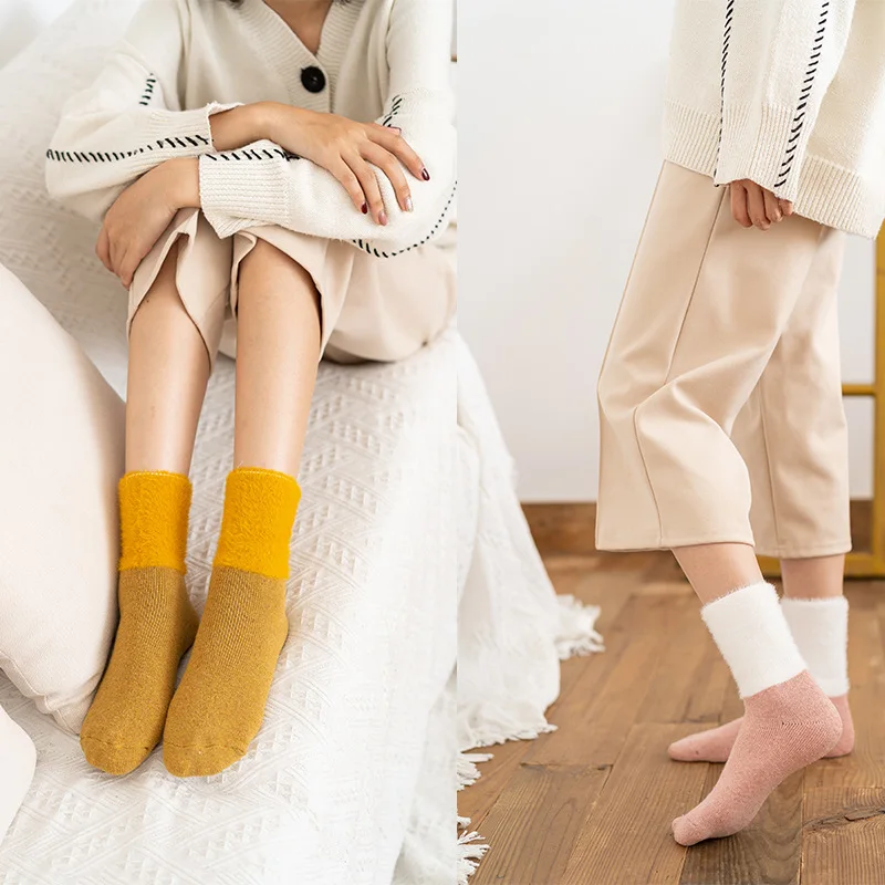 Зимние толстые носки из шерсти мериноса женские для бега супер зимние теплые