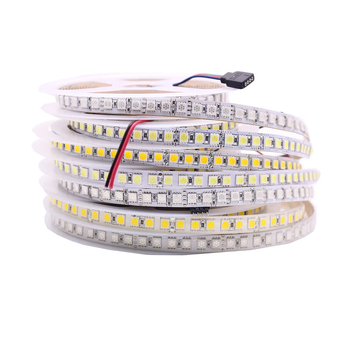 5 м/лот 10 мм PCB Однорядная 5050 SMD 600 Светодиодная лента DC12V неводонепроницаемый