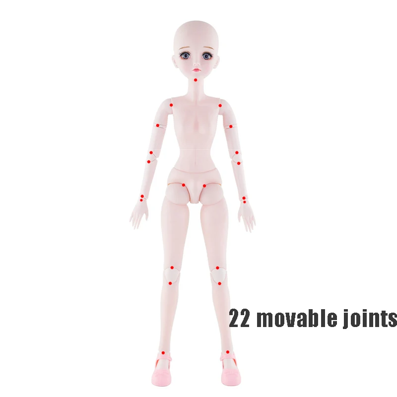 Кукла шарнирная подвижная 60 см 1/3 4D имитация длинных ресниц 22 подвижных суставов