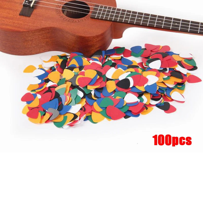 100 pcs abs akustische ukulele bass elektrische gitarre picks plektren zubehör free global shipping