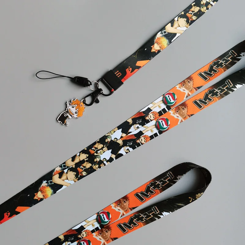 

1 Pcs Cartoon Anime Haikyuu!! Lanyards Neck Strap Phone Keys ID Card Badge Holder Lanyard for Keys Hanging Rope Figure Toys Gift