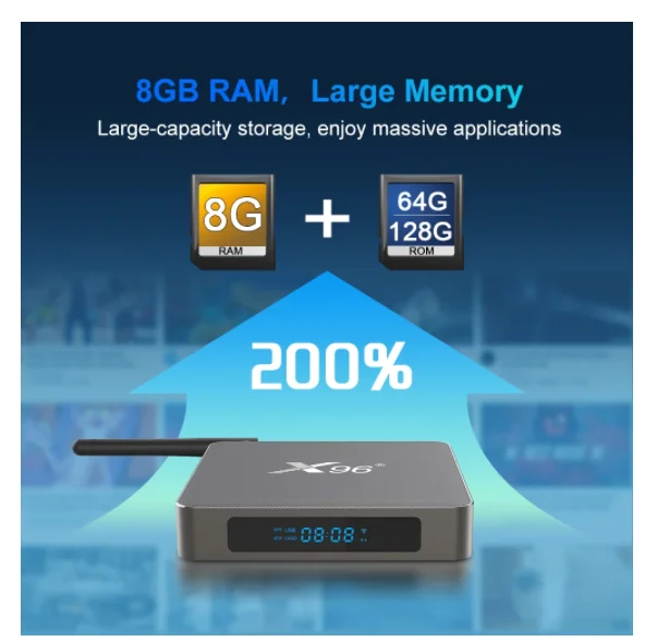 X96 X6 TV Box Android 11 tv box 8G 128G/4G 64G/32G Rockchip RK3566 vs x96 x4 USB3.0 2T2R MIMO Dual Wifi 1000M LAN Media player |
