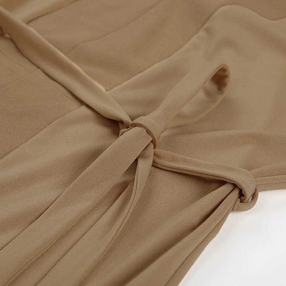 

Dress 2020 Autumn Women's Casual Batwing Long Sleeve High Waist Deep V-neck Dress Black Female Elegant Casual Dresse