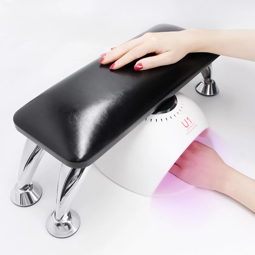 

Superior Quality Black Genuine Leather Hand Pillow Rest Manicure Table Hand Cushion Pillow Holder Arm Rests Nail Art Stand