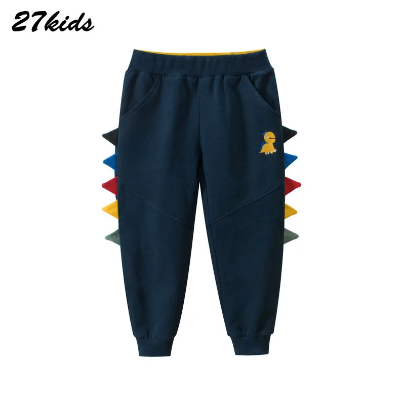 5320black 27kids Дети Мультфильм Мальчики брюки Весна Осень Животных Динозавров Печати Дети Брюки Повседневная Пиджаки Мальчики Брюки Детская Одежда - Цвет: 5320black