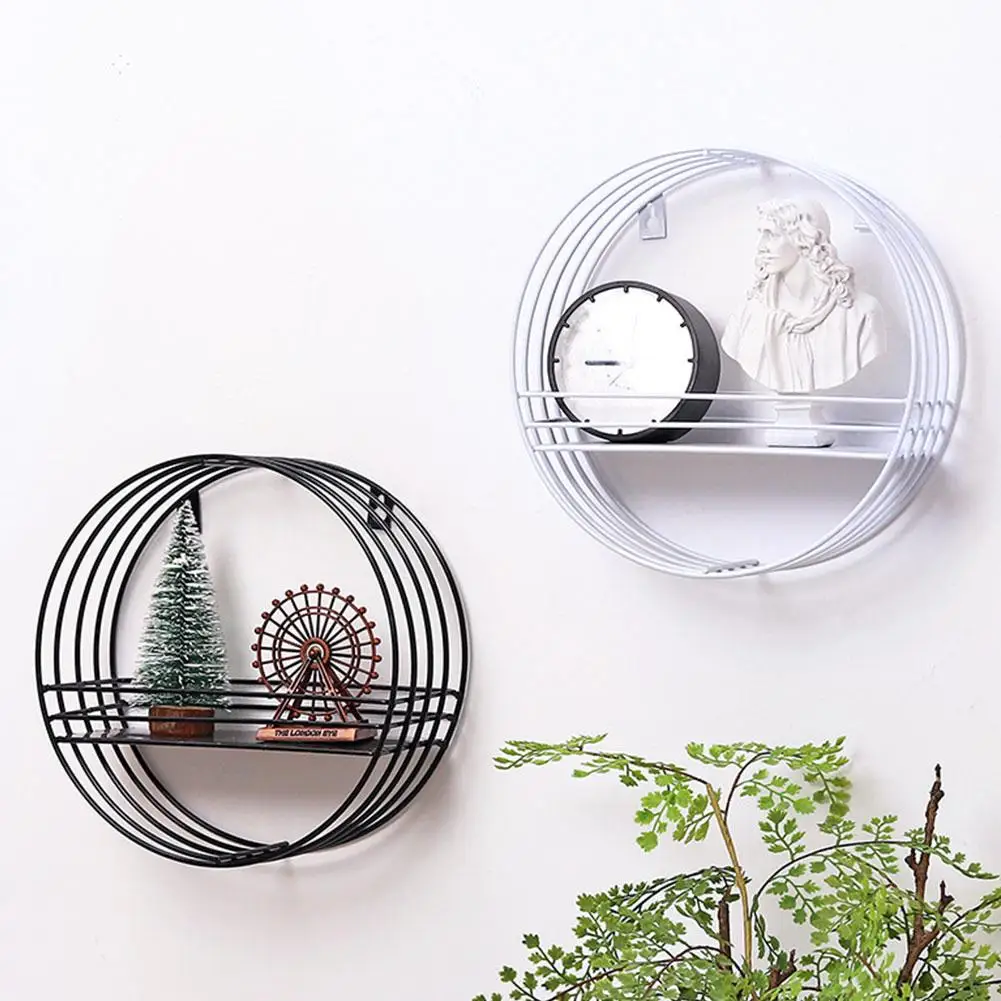 Железная настенная полка в скандинавском стиле Ins деревянные стеллажи для