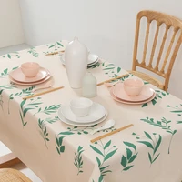nordic style customize fabric tablecloth for home decor christmas dining table side cover cloth cotton and linen table cloth
