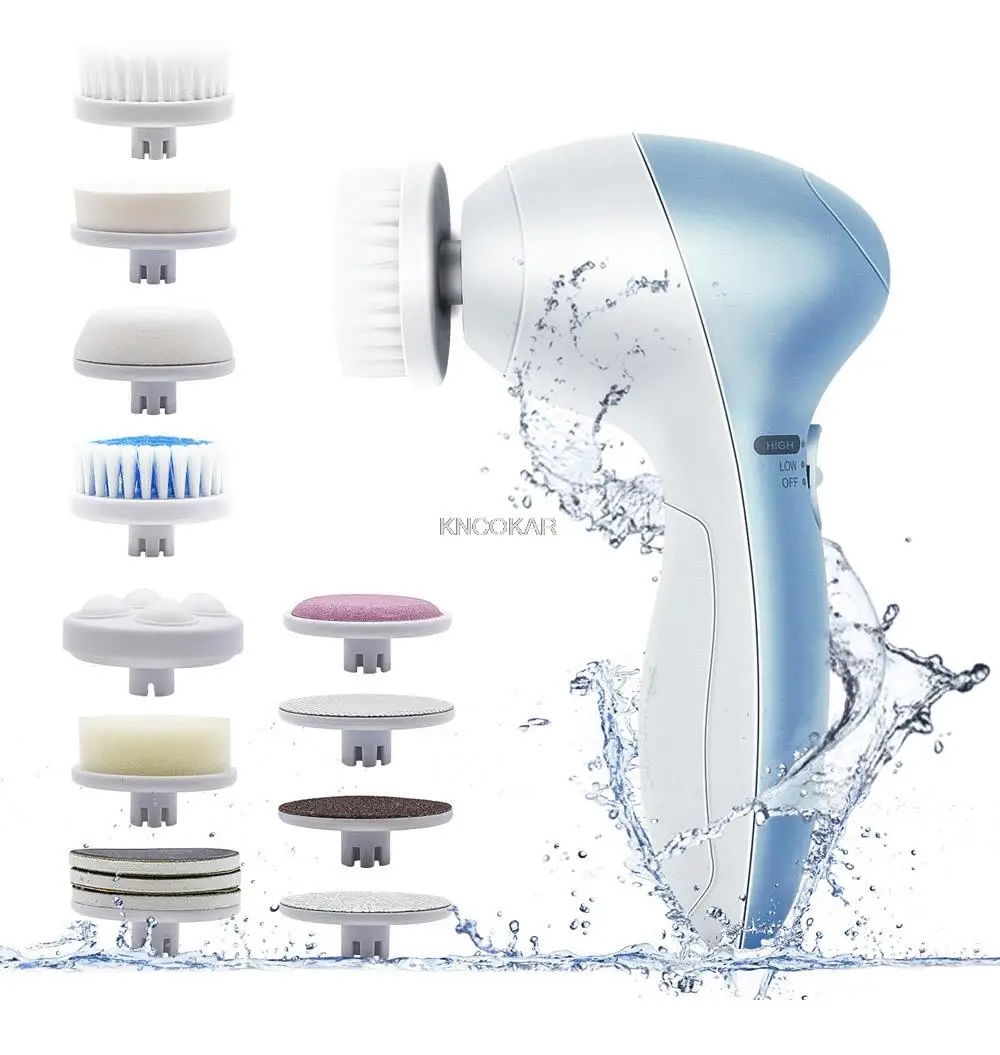 

10in1 face cleansing brush massager facial peeling electric facial cleanser brush cleaning machine exfoliating skin washing body