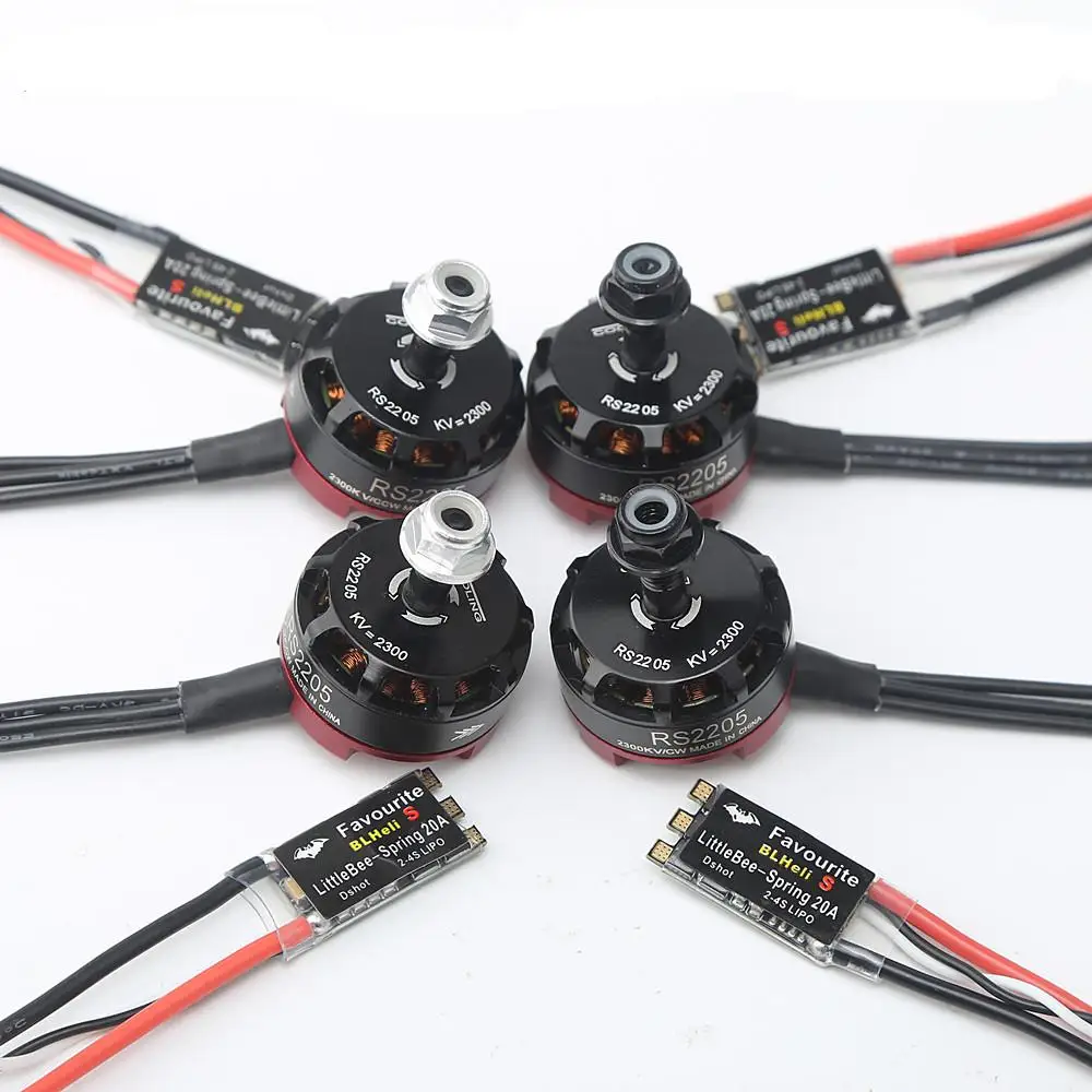 Rs2205 2205 2300kv Cw Brushless Motor With Littlebee 20a/30a Blheli Esc 5045 Propeller For Fpv Rc Qav250 X210 Racing Drone | Игрушки и