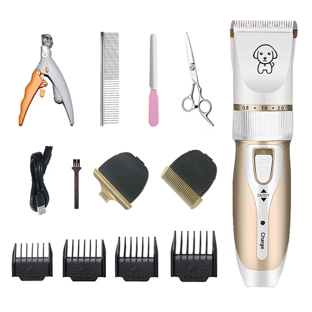 NEW TY Dog Clippers Professional Grooming Kit Rechargeable Pet Cat Dog Hair Trimmer Electrical Shaver Set Animals Hair Cutting