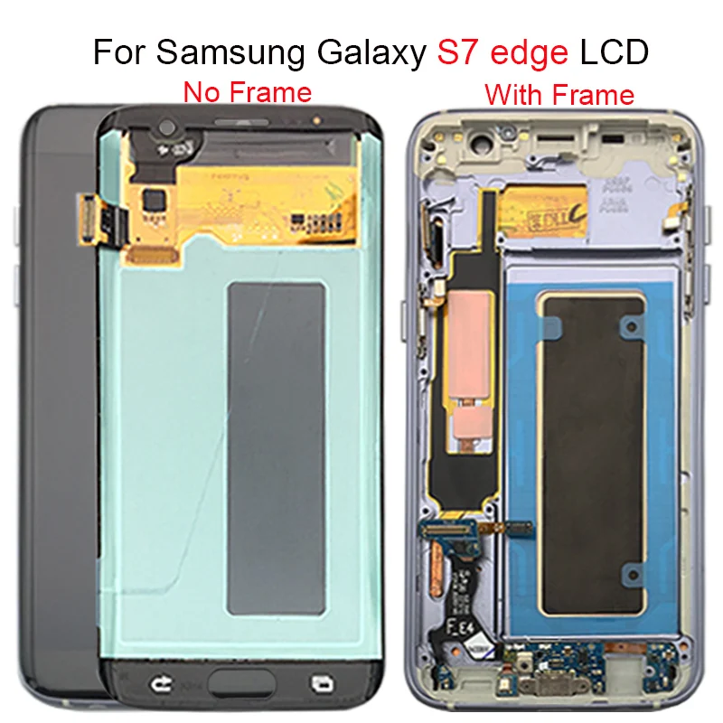 Черный золотой супер AMOLED 5 ''Замена для SAMSUNG Galaxy S7 edge G935 G935F ЖК дисплей