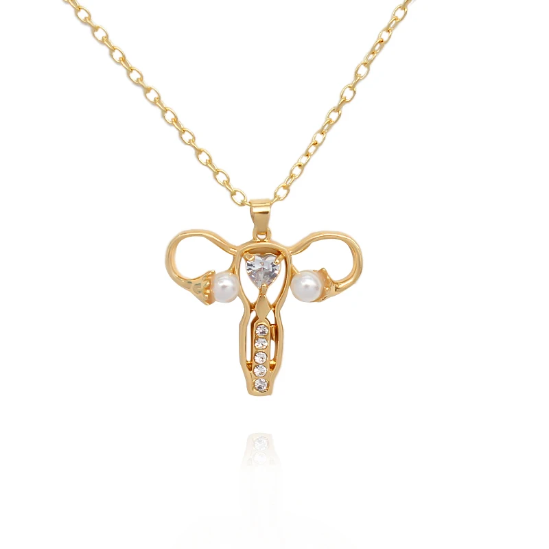 Ожерелье для женщин ювелирное изделие под золото с подвеской в виде феминистской