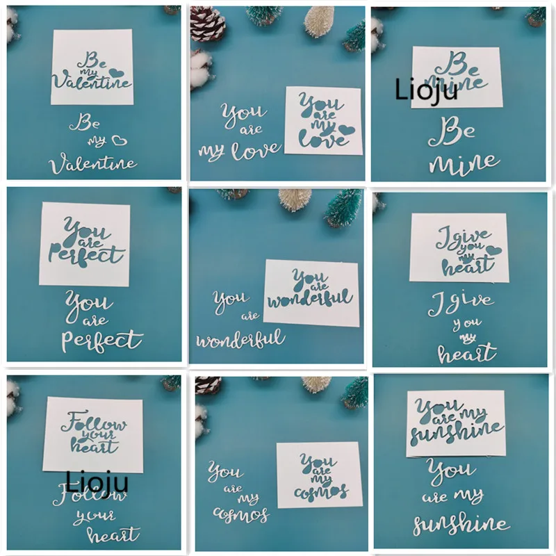 Алфавитные буквы металлические штампы трафареты для фотоальбома декоративные