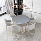 Круглая Защитная скатерть 1 шт., водонепроницаемая скатерть из полиэстера, приталенное покрытие на стол с эластичными краями, 120 см