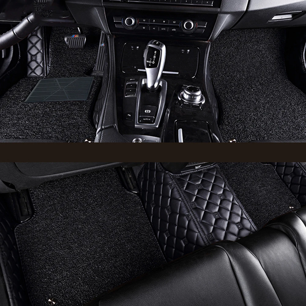 luxury all Black Пользовательские автомобильные коврики для Mercedes Benz B class W245 W246 180 170 160 200 220 260 водонепроницаемый кожаный Противоскользящий ковер - Название цвета: luxury all Black