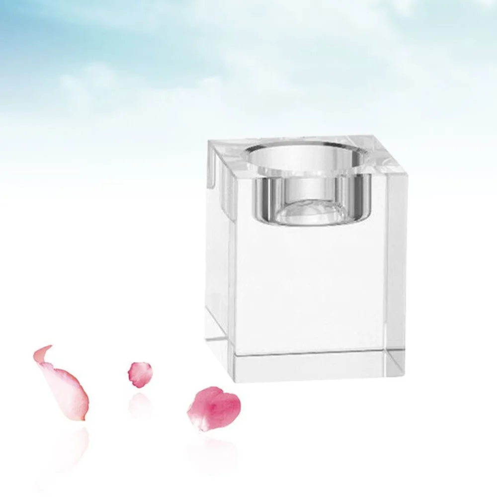 K9 Хрустальный подсвечник куб свечи дома орнамент свеча романтический Украшение