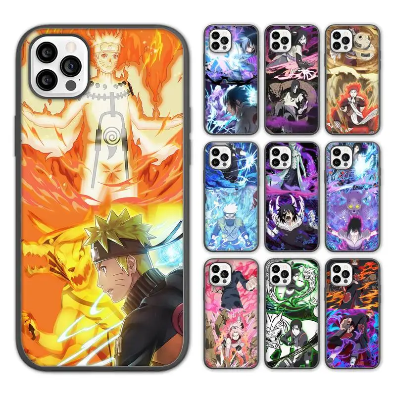 

N-Naruto Akatsuki Kakashi Itachi Phone Case For iPhone 13 12 11 pro max mini x xs xr 7 8 5 se plus soft Cover Fundas