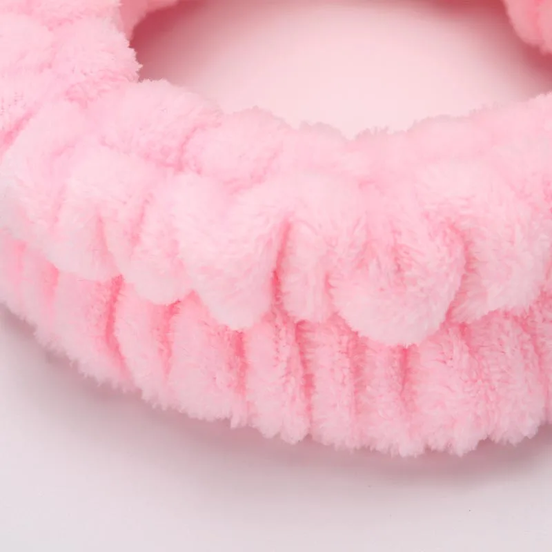 

2020 Turban Women Makeup Coral Fleece Wash Face Hairbands Girls Elastic Top Knot Headbands Headwear Hair Bands Hair Accessories