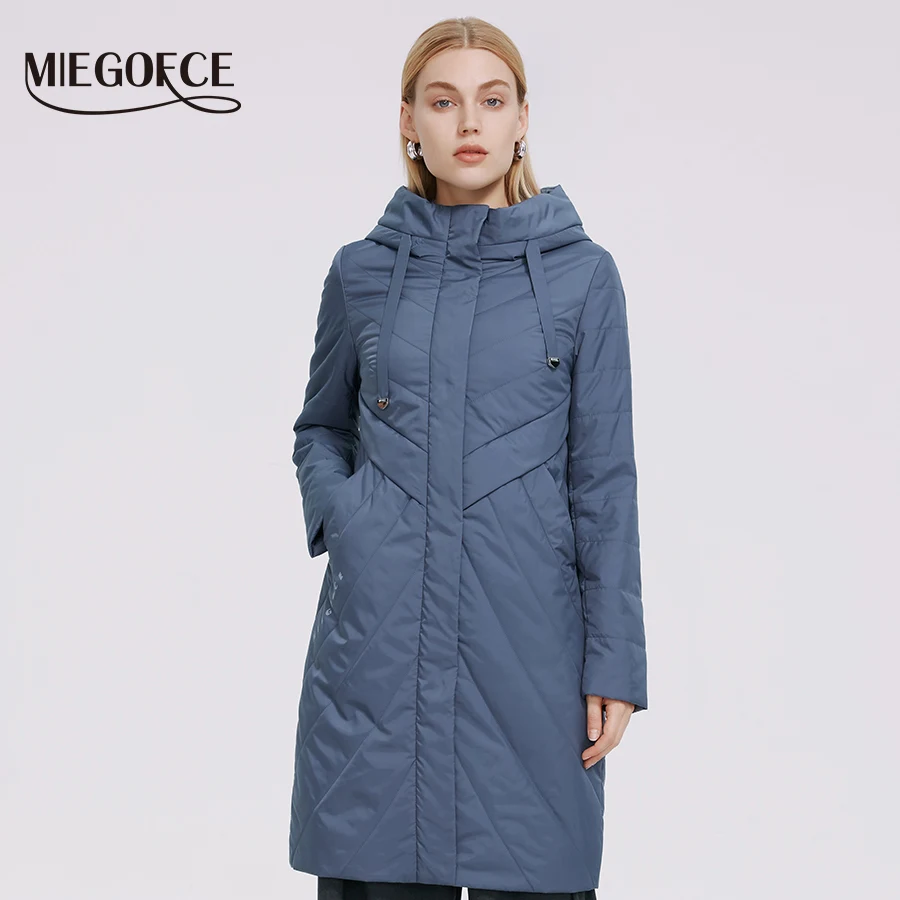 Flash Deals MIEGOFCE 2021 новая коллекция женская куртка весеннее пальто средней длины