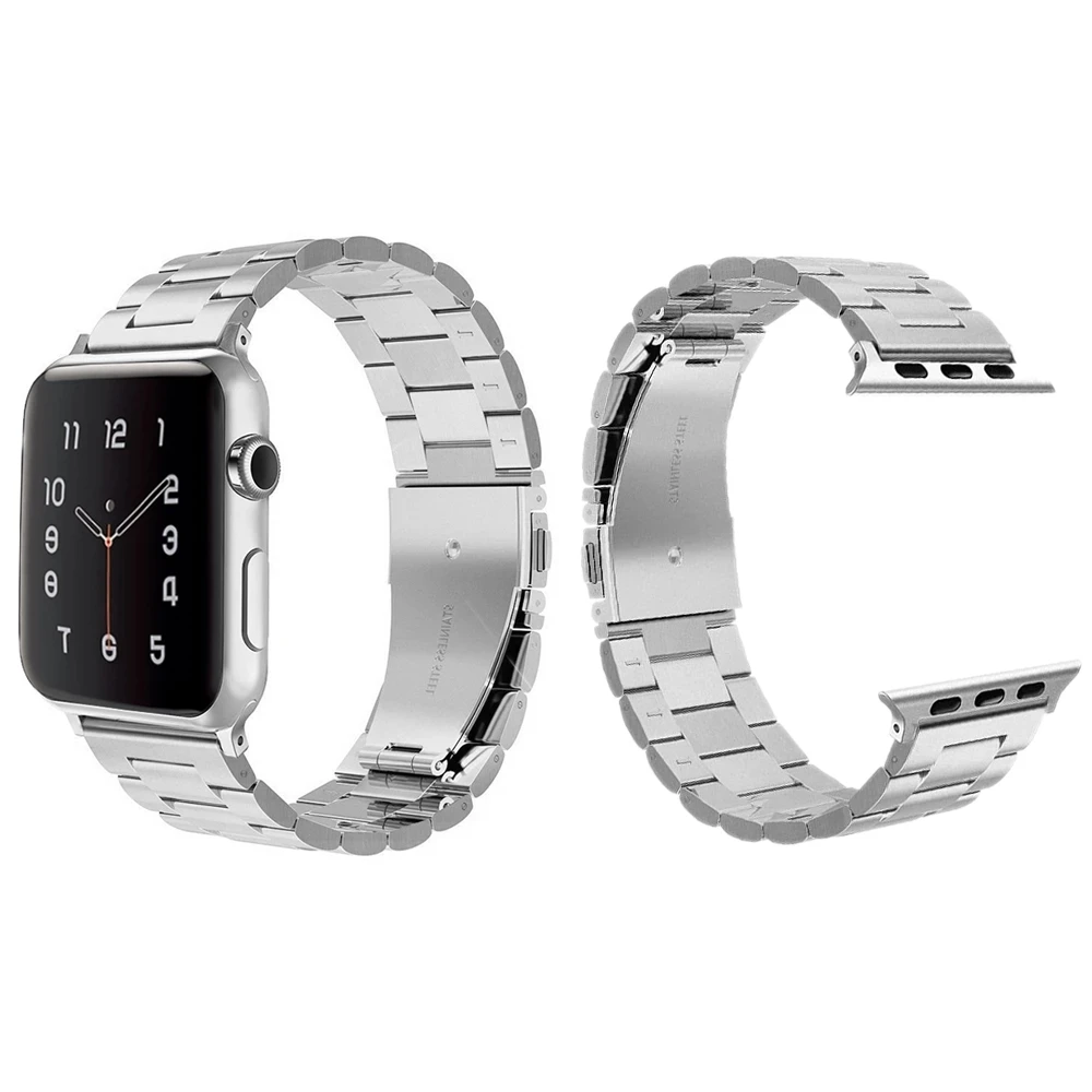 

For Apple Watch 7 6 se strap 42 mm 44 mm 38 mm 40 mm strap For Apple iWatch 7 6 SE 5 4 3 2 series stainless steel metal bracelet