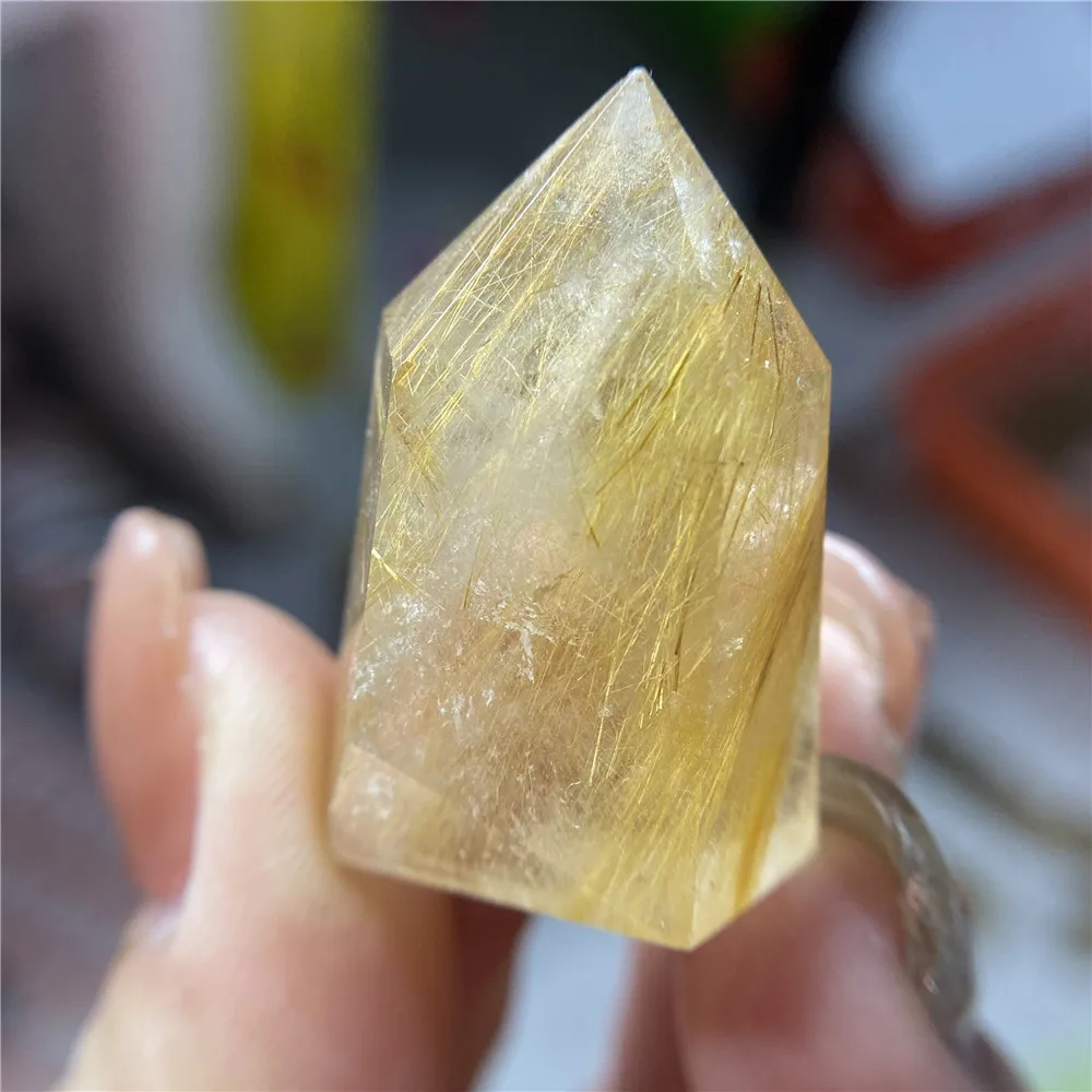 Рутиловая кварцевая башня кристалл Wicca Декор камень остров натуральный