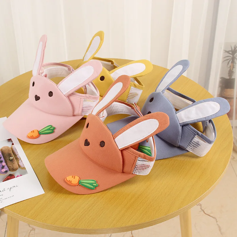 Детская летняя шапка от солнца Foux козырек с кроличьими ушками и защитный для