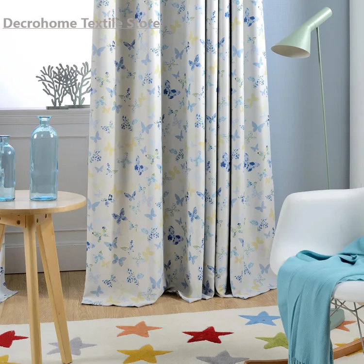 

2021 New Simple Modern Shuttle High Precision Full Shading Printing Curtains for Living Dining Room Bedroom Pink Curtains