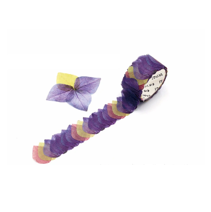

New original petal printing hand account paper tape DIY tearable decorative stickers home office decoration
