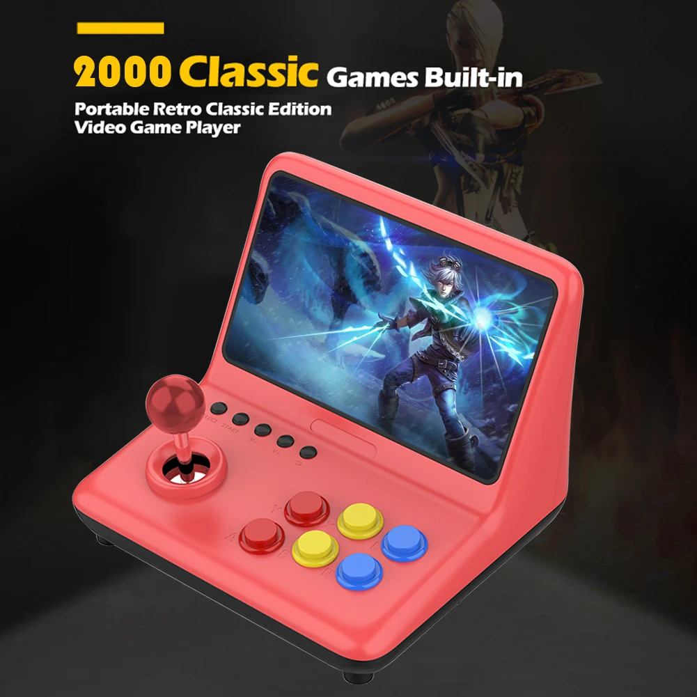 Аркадный джойстик POWKIDDY A12 9 дюймов IPS игровая консоль 32 ГБ 2000 игр видеоплеер