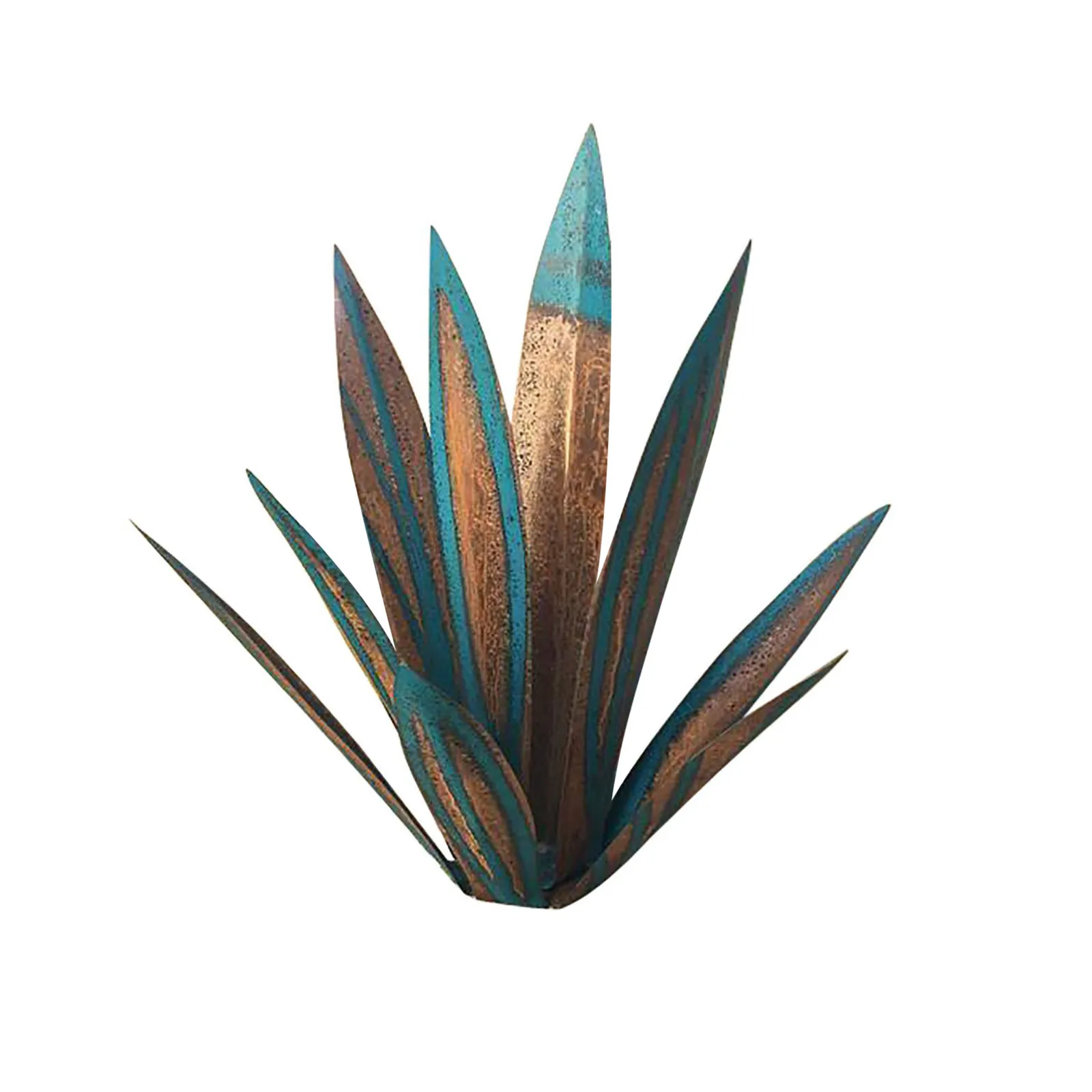 

65CM DIY Art Tequila Rustic Sculpture Garden Decoration Yard Sculpture Home Decor tuin decoratie jardin 9 Leaves Free Shipping