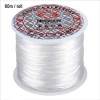 1roll transparent elastic crystal line beading cord string 60m wire thread for jewelry making diy necklace bracelet accessories