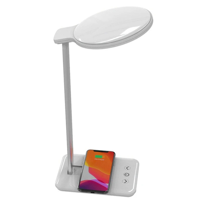 Светодиодная настольная лампа + Беспроводное зарядное устройство 10 Вт для Apple