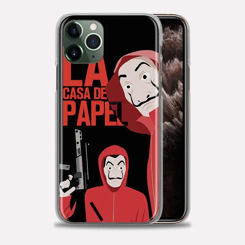 

La Casa De Papel Bumper Case For iPhone 11 Pro Max 12 Pro X XS Max XR 7 8 6 6S Plus SE Hard PC Protective Phone Bags Cover Coque