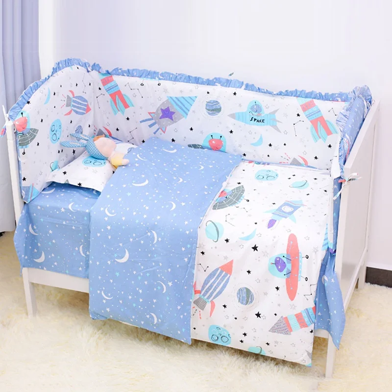 5 шт. кроватка для новорожденного бамперы хлопок детская Бампер Лист ограждение