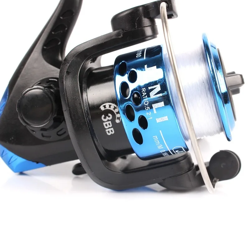 

3BB 5.2:1 Fishing Wheel Spinning Reel 0.18/240 0.20/195 0.25/125 High Quality 40 Meters Line 6 Fishing Reels Fishing accessories