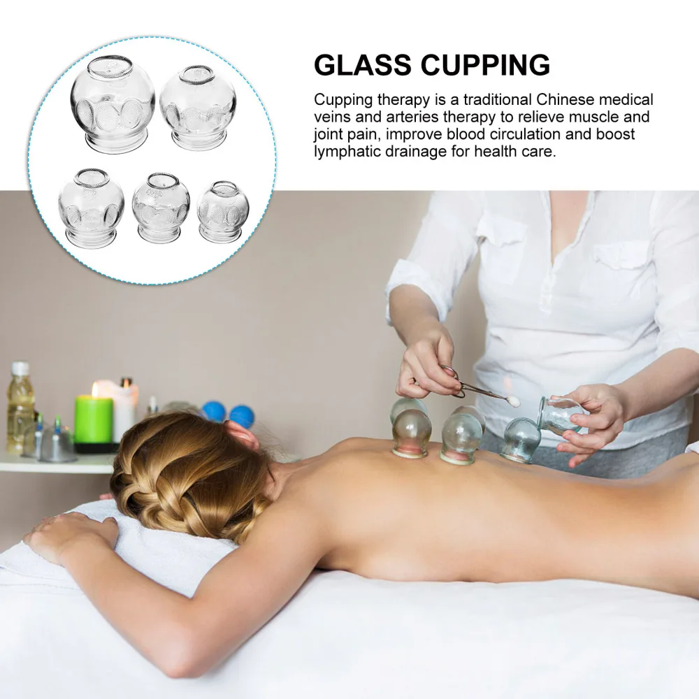 

5 Pcs Cupping Therapy Set Home Thickened Cuppings Practical Glass Cupping