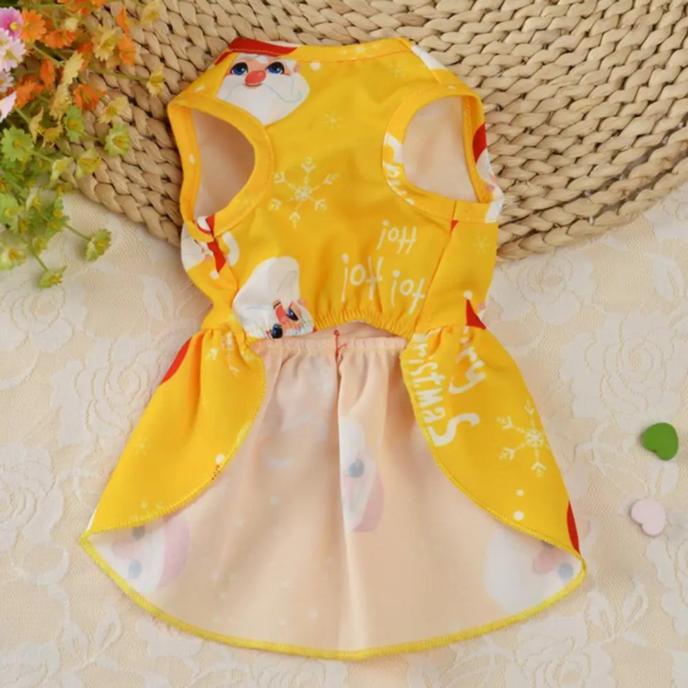 

Beautiful Pet Skirt Bright Color Attractive Fine Workmanship Festival Pet Dog Sleeveless Skirt Costume