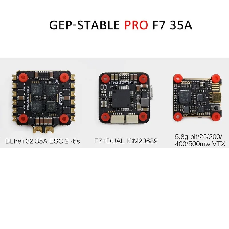 Geprc Stable Pro F7 Dual Bl 35A Flytower V2 F4 Контроллер полета + 35A/30A ESC 5 8g 500mw VTX для FPV Racing Drone|Детали и