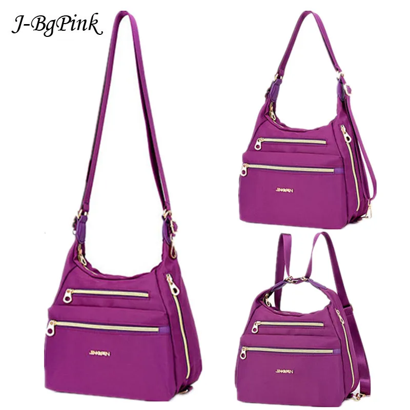 Твердые Узорчатая Ткань Сумка водонепроницаемая нейлоновая на молнии за