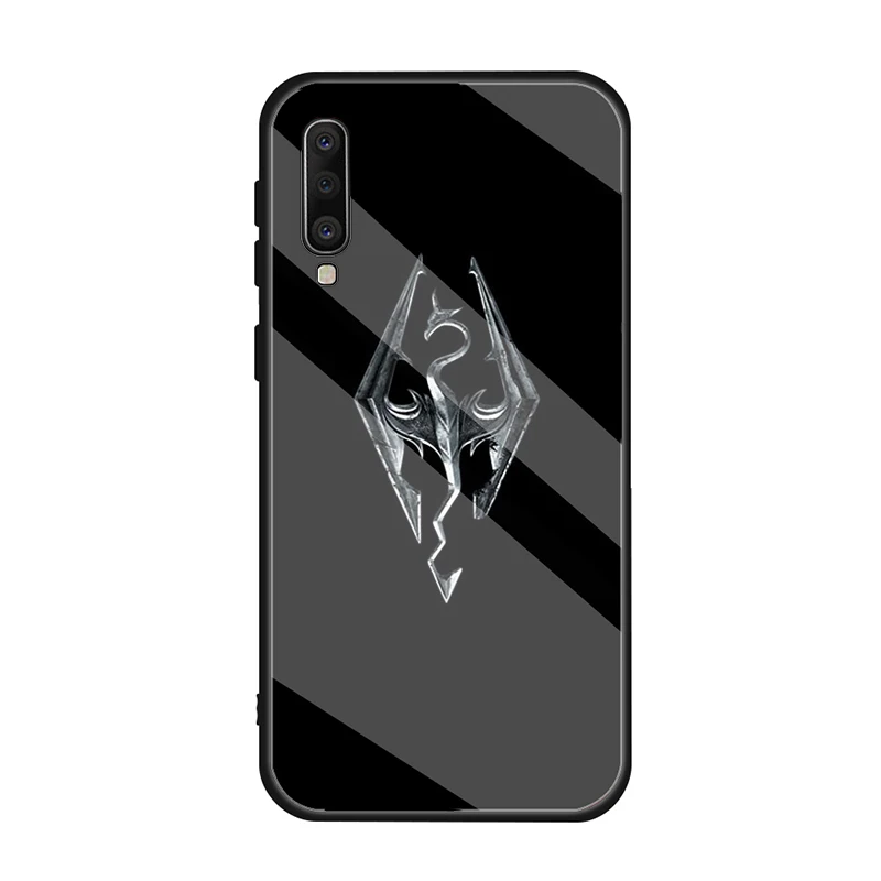 Чехол для телефона из закаленного стекла с логотипом Skyrim чехол Samsung A72 A71 A70 A51 A50 A42
