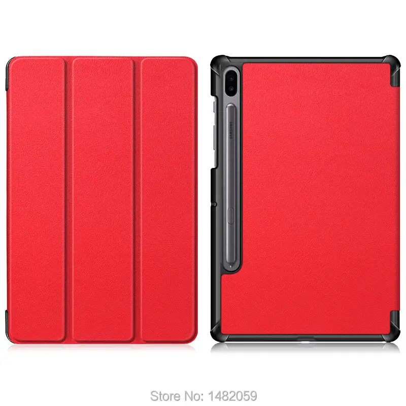 red Чехол для samsung Galaxy Tab S6 SM-T860 SM-T865 10,", чехол для планшета с Умной подставкой для, чехол для samsung Tab S6 - Цвет: red