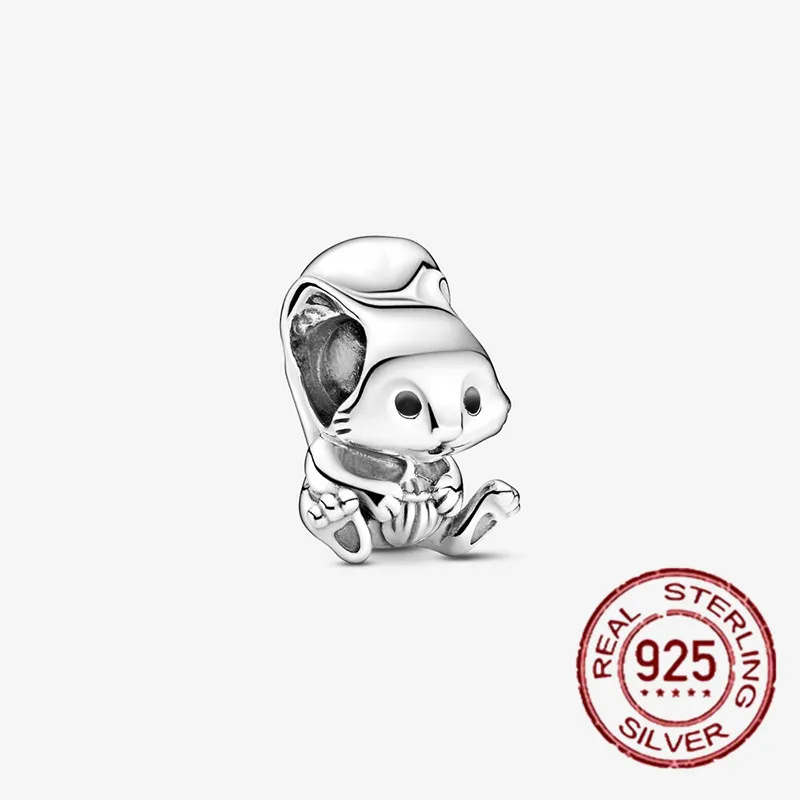 

2020 New Squirrel Charm 925 Sterling Silver Cute Squirrel Animal Beads fit Pandora Charm Bracelet Original 925 Silver Jewelry
