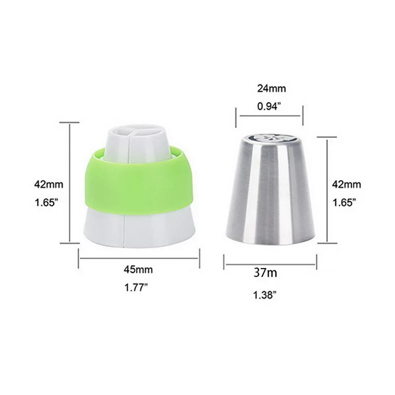 

Stainless Steel Nozzles Set Silicone Pastry Bags DIY Cake Decorating Tips Set Mouth Icing Piping Cream Cookie Baking Decor Tools
