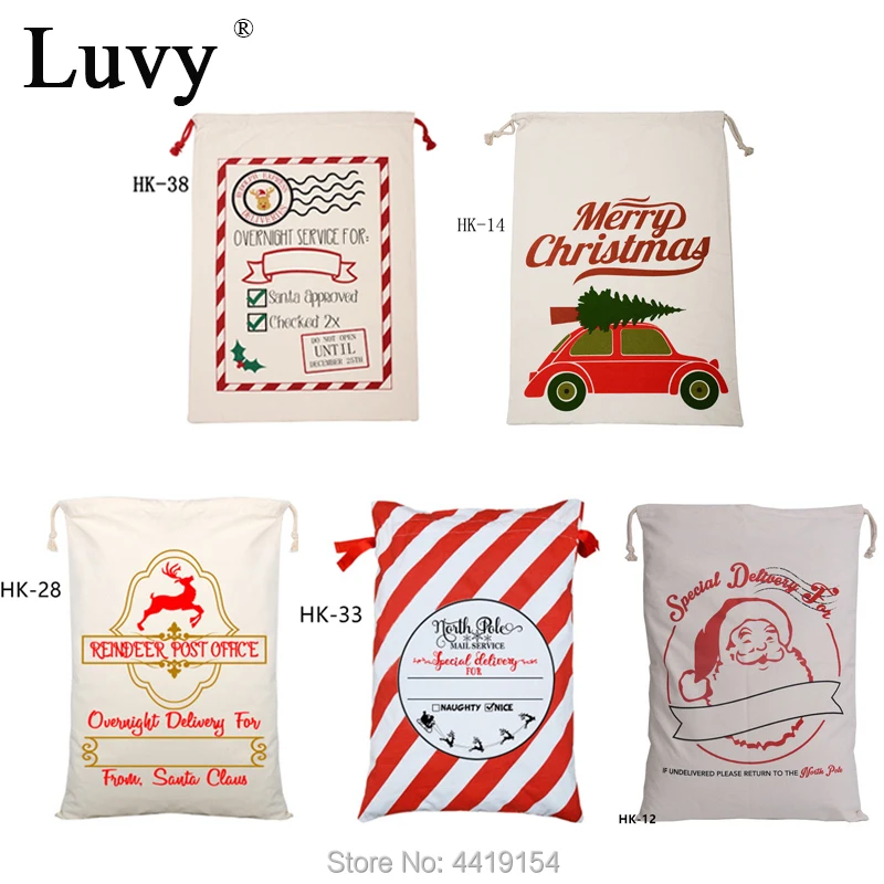 

Luvy, 13 шт., Рождественская сумка, сумки для Санты, холщовые Сумки на шнурке, свадебные украшения для вечеринки, оптовая продажа