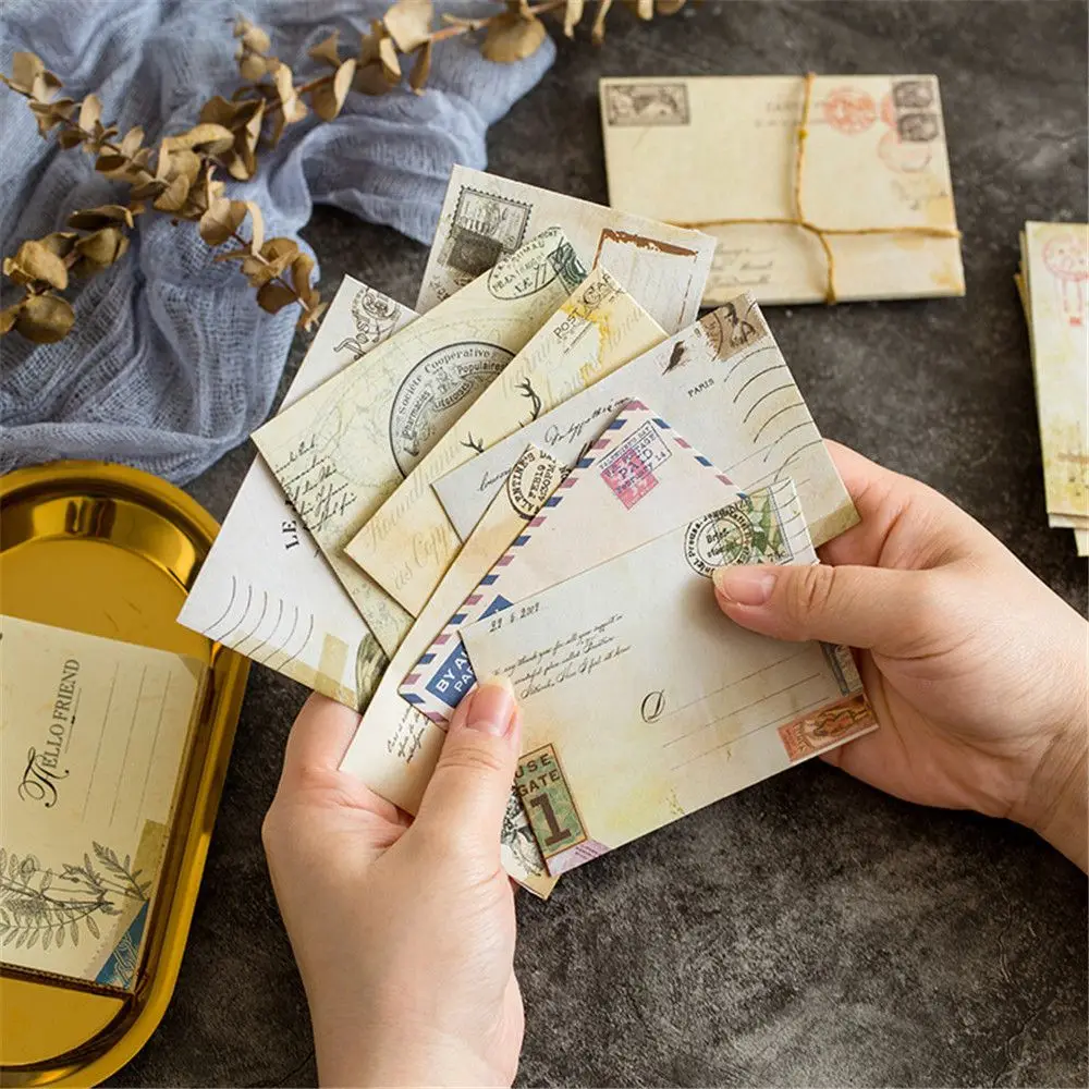 12 шт Мини винтажный Европейский стиль пустой конверт на день рождения Рождество