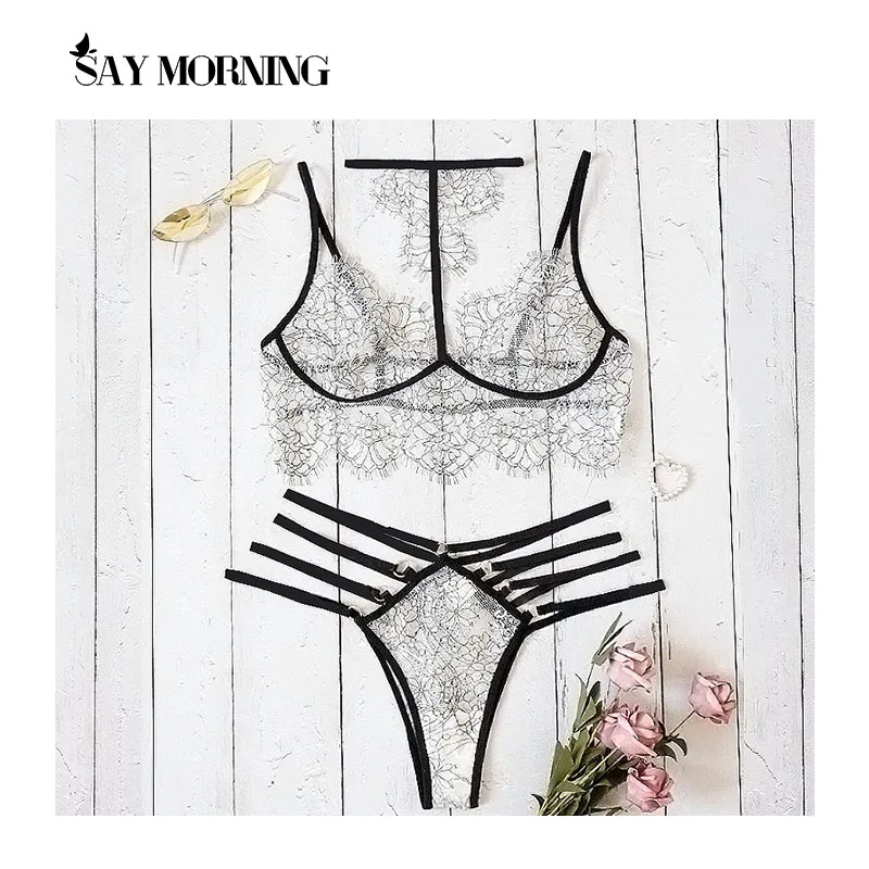 Женское сексуальное нижнее белье SAY MORNING кружевной комплект с бюстгальтером из
