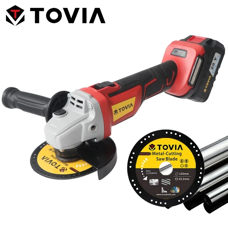 

TOVIA 20V Lithium Battery Angle Grinder Brushless Three-Speed Adjustable Speed Cutting Power Tools