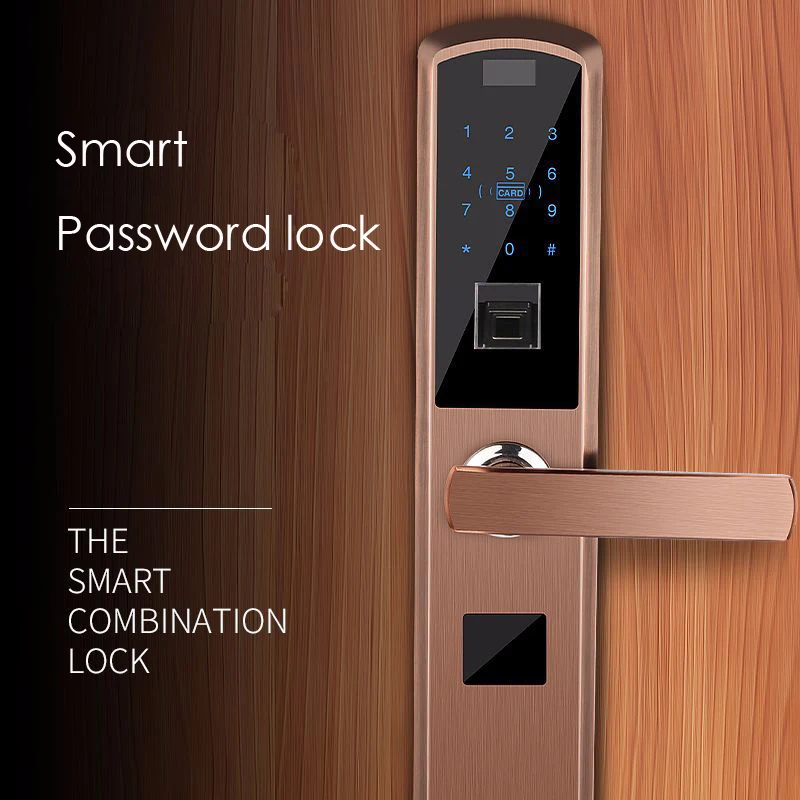 Цифровой Дверной замок отпечатков пальцев/Пароль/ключ/карта 4 в 1 блокировка