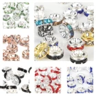 Бусины для изготовления ювелирных изделий, 46810 мм, стразы рондели разделительные бусины, 50 шт.